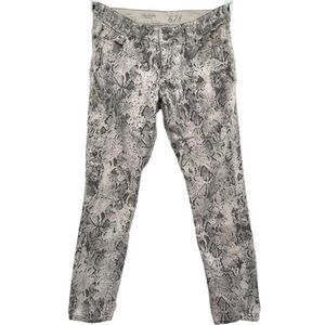 The Limited 678 Creamy Beige and Gray Black Snake Print Jeans Size 4